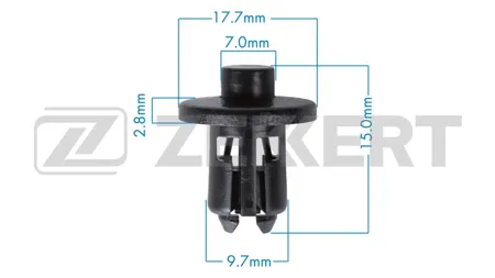 ZEKKERT BE3837 Клипса крепёжная Toyota (миним. кол-во заказа 10 шт.)