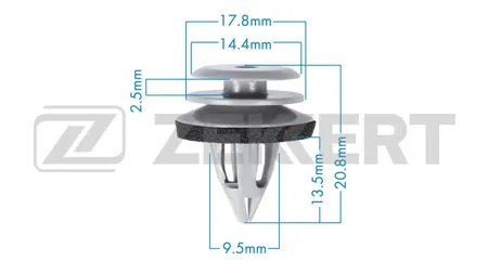 ZEKKERT BE3838 Клипса крепёжная BMW (миним. кол-во заказа 10 шт.)