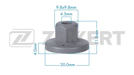 ZEKKERT BE3839 Гайка крепёжная VAG (миним. кол-во заказа 10 шт.)