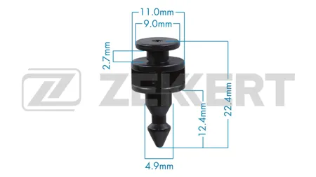 ZEKKERT BE3840 Клипса крепёжная VAG (миним. кол-во заказа 10 шт.)