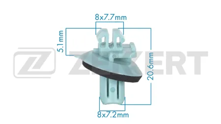 ZEKKERT BE3856 Клипса крепёжная Toyota , Lexus (миним. кол-во заказа 10 шт)