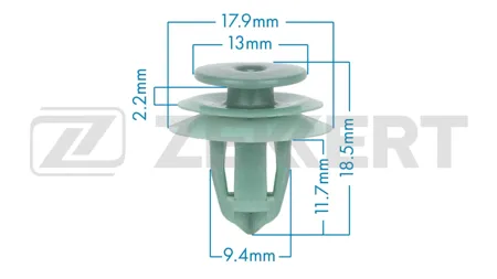ZEKKERT BE3874 Клипса крепёжная Honda (миним. кол-во заказа 10 шт)