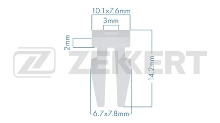ZEKKERT BE3879 Клипса крепёжная Hyundai , Kia (миним. кол-во заказа 10 шт)