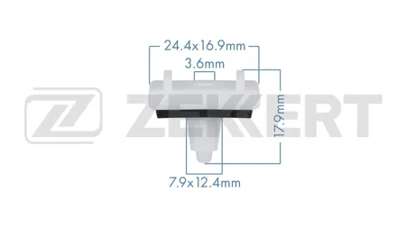 ZEKKERT BE3881 Клипса крепёжная Hyundai (миним. кол-во заказа 10 шт)