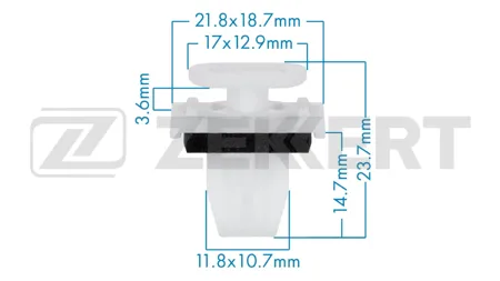 ZEKKERT BE3893 Клипса крепёжная Haval (миним. кол-во заказа 10 шт)