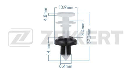 ZEKKERT BE3901 Клипса крепёжная Honda (миним. кол-во заказа 10 шт)