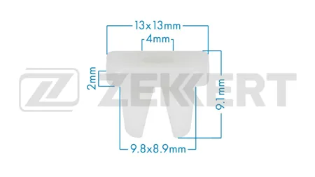 ZEKKERT BE3907 Клипса крепёжная Geely (миним. кол-во заказа 10 шт)