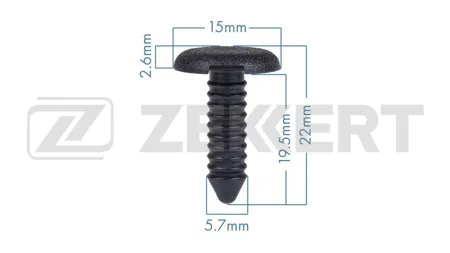 ZEKKERT BE3949 Клипса крепёжная VAG (миним. кол-во заказа 10 шт)