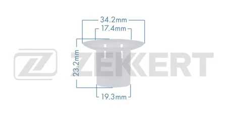 ZEKKERT BE3971 Клипса крепёжная Toyota (миним. кол-во заказа 10 шт)