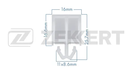 ZEKKERT BE3973 Клипса крепёжная Mercedes (миним. кол-во заказа 10 шт)