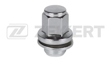 ZEKKERT BE4273 Гайка колесная с шайбой, цилиндр, M14 x 1,5, L=47, ключ 22, Хром