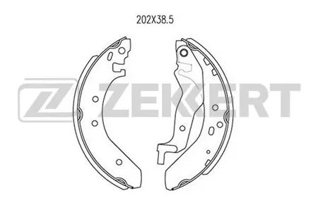 ZEKKERT BK4004 Колодки торм.барабанные задн. Honda Accord III 87-, Civic VI 94-, Rover 200 (XW,RF) 89-, 25 (RF) 99-, 400 (RT,XW) 90-, 45 (RT) 00-