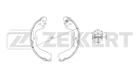 ZEKKERT BK4010 Колодки торм.барабанные задн. Nissan NV200 (M20) 09-, Chevrolet Express 14-, Mitsubishi Delica:D3 11-