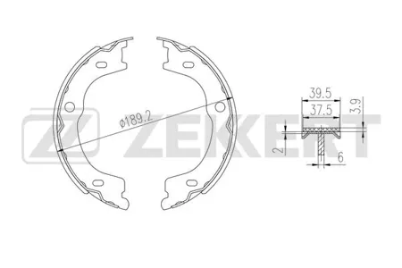 ZEKKERT BK4013 Колодки торм.барабанные задн. Kia Sorento 06-