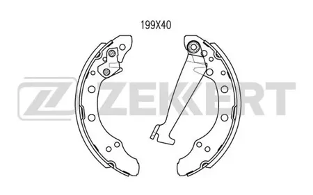 ZEKKERT BK4018 Колодки торм.барабанные задн. Audi A2 00-, Geely MR 05-, Skoda Rapid (NH1,NH3) 12-, VW Polo sedan 02-, Polo 14-, Golf II-IV 86-
