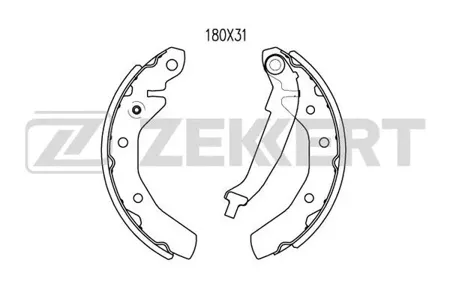 ZEKKERT BK4027 Колодки торм.барабанные задн. Chevrolet Matiz (M200,M250) 05-, Spark (M200,M300) 05-, Daewoo Matiz (M100,M150) 98-