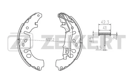 ZEKKERT BK4031 Колодки торм.барабанные задн. Fiat Fiorino (255) 07-, Fiat Grand e Punto (199) 05-, Fiat Punto (199) 12-, Opel Adam 12-, Corsa D,E 06-