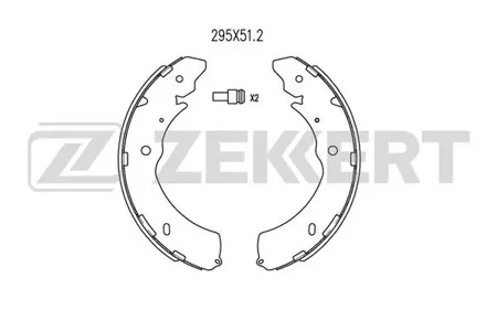 ZEKKERT BK4034 Колодки торм.барабанные задн. Mitsubishi L200 IV 05-