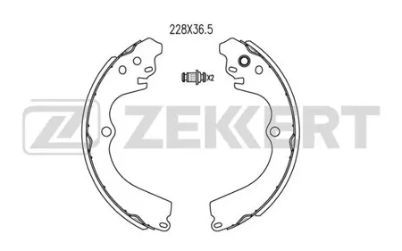 ZEKKERT BK4040 Колодки торм.барабанные задн. Subaru Forester (SF,SG) 97-, Impreza (GFC,GC,GF) 92-, Impreza (GD,GG) 00-, Legacy (BD,BG) 94-