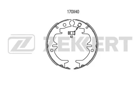 ZEKKERT BK4044 Колодки торм.барабанные задн., стоян. торм. Lexus ES 300 91-, RX 300 00-, Toyota Avensis (T220) 97-, Camry (V10,V20,V30,V40,V50) 91-