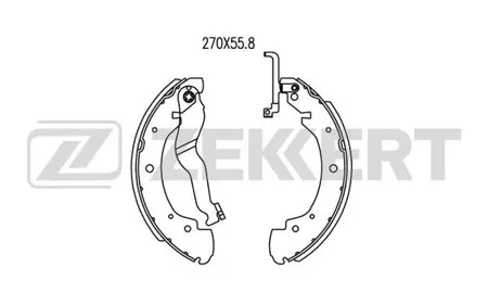 ZEKKERT BK4052 Колодки торм.барабанные задн. VW TranSporter IV 90-