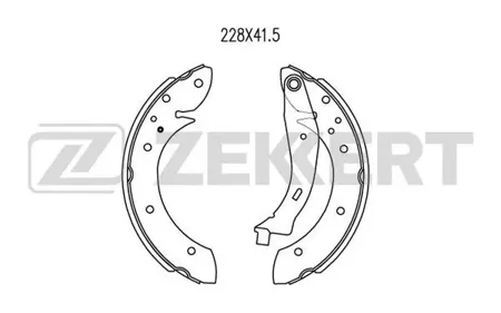 ZEKKERT BK4069 Колодки торм.барабанные задн. Citroen Berlingo I-II 08-, Xsara Picasso 99-, Peugeot 405 I-II 88-, Partner I-II 96-
