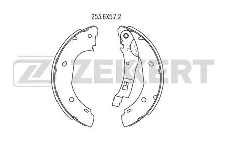 ZEKKERT BK4073 Колодки торм.барабанные задн. Citroen Jumper (230,244,Z) 94-, Fiat Ducato (230,244,Z) 94-, Peugeot Boxer (230,244,Z) 94-