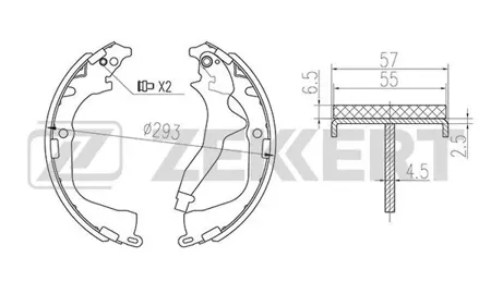 ZEKKERT BK4079 Колодки торм.барабанные задн. VW Amarok 10-