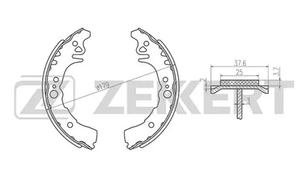 ZEKKERT BK4086 Колодки торм.барабанные задн. Daihatsu Copen 03-, Move 98-, Sirion 98-, YRV 01-