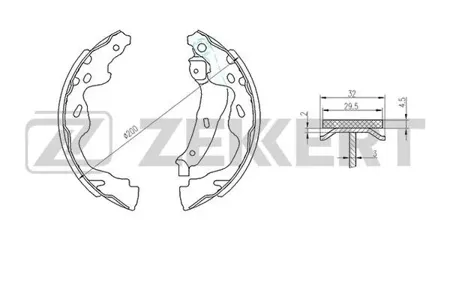 ZEKKERT BK4098 Колодки торм.барабанные задн. Opel Agila B 08-, Peugeot 107 05-, 108 14-, Suzuki Swift (MZ,EZ) 05-, Toyota Corolla (E120,R10) 04-