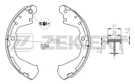 ZEKKERT BK4110 Колодки торм.барабанные задн. Nissan Serena (C24) 99-