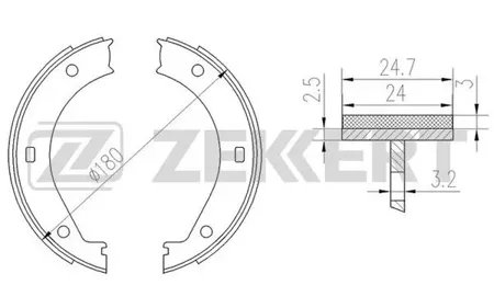 ZEKKERT BK4135 Колодки торм.барабанные задн., стоян. торм. BMW 3 (E36) 92-, 5 (E28,E34) 81-, 6 (E24) 78-, Z3 (E36) 98-