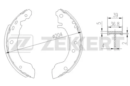ZEKKERT BK4193 Колодки торм.барабанные задн. Nissan Primera (P10) 90-