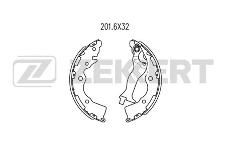 ZEKKERT BK4237 Колодки торм.барабанные задн. Hyundai Accent III 05-, Kia Rio II 05-