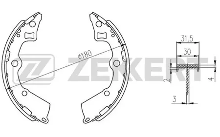 ZEKKERT BK4258 Колодки торм.барабанные задн. Kia Picanto 04-