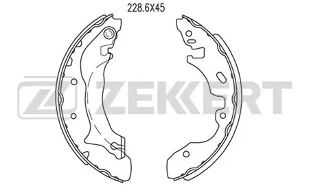 ZEKKERT BK4283 Колодки торм.барабанные задн. Ford Mondeo I-II 93-