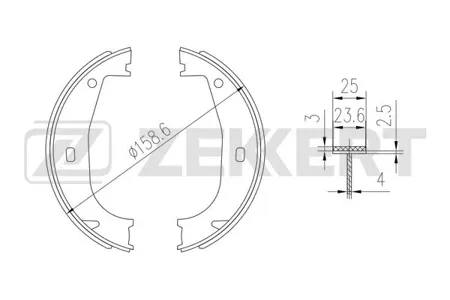 ZEKKERT BK4288 Колодки торм.барабанные задн., стоян. торм. BMW 3 (E36) 91-, Z3 (E36) 95-