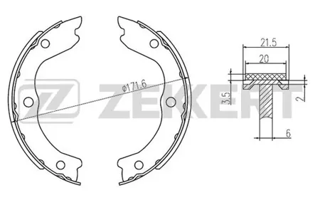 ZEKKERT BK4300 Колодки торм.барабанные задн. Nissan X-Trail (T30) 01-