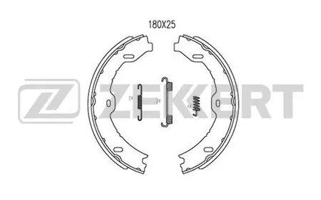 ZEKKERT BK4303 Колодки торм.барабанные задн., стоян. торм. с уст. компл. Mercedes CLS (C219) 04-, E-Class (211) 02-, S-Class (211) 03-