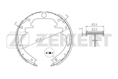 ZEKKERT BK4346 Колодки торм.барабанные задн. Ford Ranger II 99-