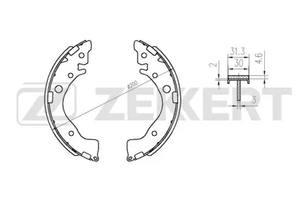 ZEKKERT BK4357 Колодки торм.барабанные задн. Honda Insight 09-, Jazz III 09-