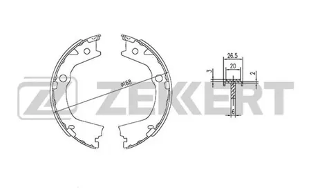 ZEKKERT BK4455 Колодки торм.барабанные задн., стоян. торм. SsangYong New Actyon 10-