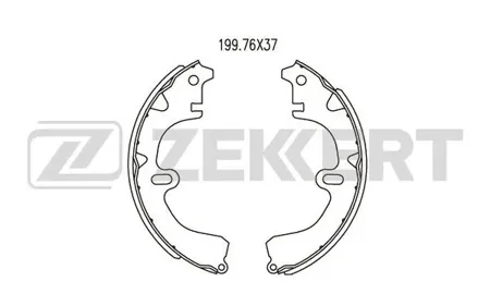 ZEKKERT BK4457 Колодки торм.барабанные задн. Toyota Camry (V10,V20) 82-, Carina (T150,T170) 83-, Carina E (T190) 92-, Corolla (E90,E110) 87-