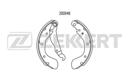 ZEKKERT BK4459 Колодки торм.барабанные задн. Chevrolet Lacetti (J200) 05-, Daewoo Lacetti (KLAN) 04-, Nexia (KLETN) 95-, Opel Corsa C 00-