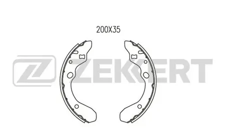 ZEKKERT BK4465 Колодки торм.барабанные задн. Mazda 323 F III 89-, 323 C,S IV-V 89-, 323 S V 94-, 323 VI 98-, MX-3 91-