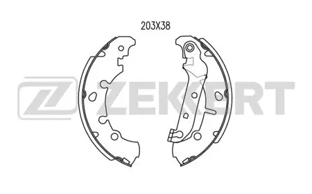ZEKKERT BK4468 Колодки торм.барабанные задн. Ford Fiesta IV,V 95-, Fusion 02-, Ka 01-, Street Ka 03-, Puma 97-, Mazda 2 II 03-