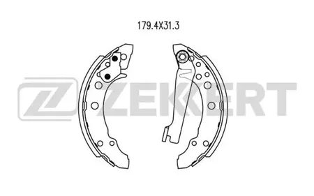 ZEKKERT BK4471 Колодки торм.барабанные задн. Audi 80 III 78-, A2 00-, VW Golf I-III 74-, Passat II 80-, Polo I-III 75-, Seat Ibiza II 93-