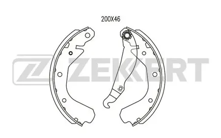 ZEKKERT BK4472 Колодки торм.барабанные задн. Opel Ascona C III 81-, Kadett D IV 79-, Kadett E V 84-, Vectra A 88-