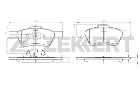 ZEKKERT BS1003 Колодки торм.передние Ford Maverick III 01-, Mazda Tribute 03-