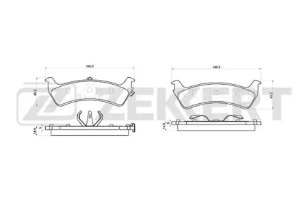 ZEKKERT BS1028 Колодки торм.задние Ford USA Explorer II 01-